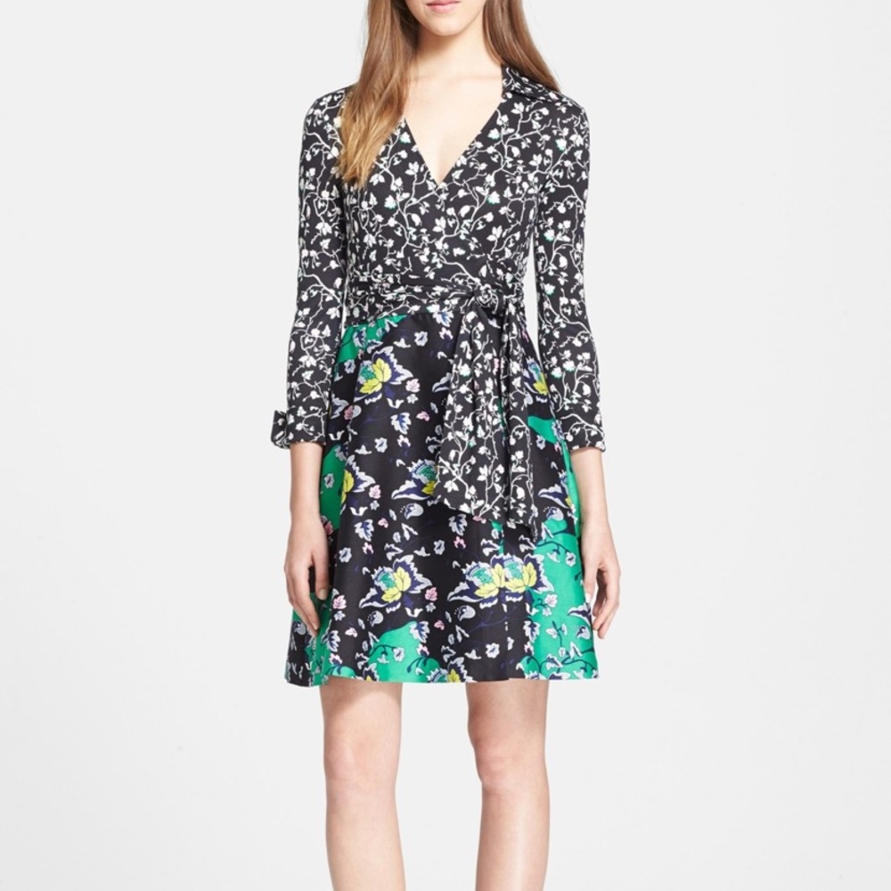 DVF Jewel wrap dress w/pockets